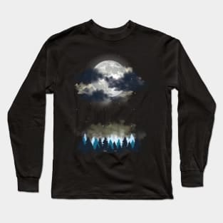 Camping under the moon Long Sleeve T-Shirt